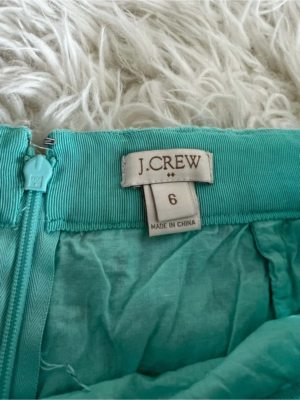 J. Crew Aqua Eyelet Lace Mini Skirt